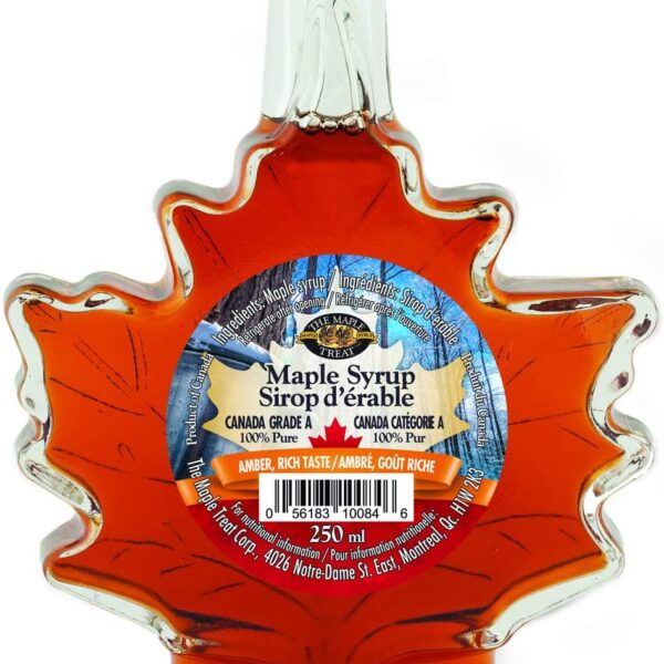 Maple Syrup Fancy Glass L.B Maple Treat 250ml